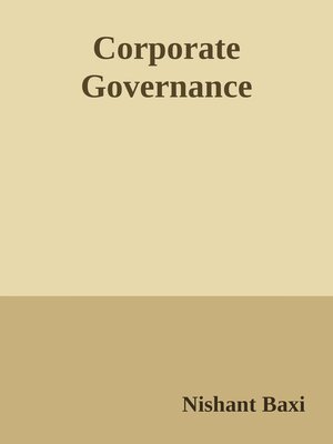 cover image of Corporate governance